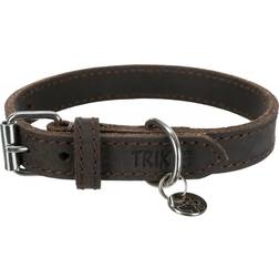 Trixie Greased Leather Collar Rustic S-M