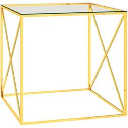 vidaXL Stainless Steel and Glass Coffee Table 55x55cm