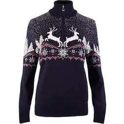 Dale of Norway Christmas Women's Sweater - Navy/Off White/Red