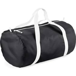 BagBase Packaway Duffle Bag 2-pack - Black/White
