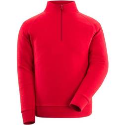 Mascot Crossover Sweatshirt with Half Zip - Traffic Red