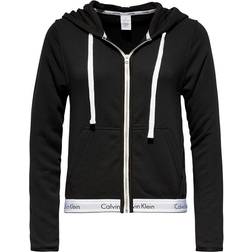 Calvin Klein Modern Cotton Lounge Zip Up Hoodie - Black