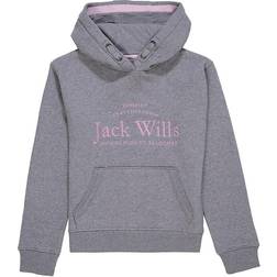 Jack Wills Kid's Girls Script Hoodie - Grey Heather