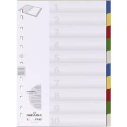 Durable Index with Printed and Coloured Tabs 10