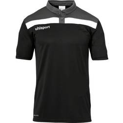 Uhlsport Offense 23 Polo Shirt - Black/Anthracite/White