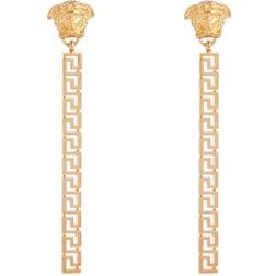 Versace Greca Drop Earrings - Gold