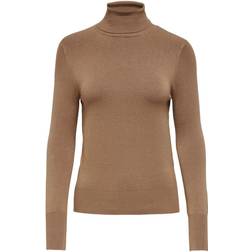 Only Venice Rollneck Knitted Pullover - Brown/Toasted Coconut