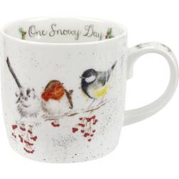 Royal Worcester Wrendale Designs One Snowy Day Birds Mug 31cl