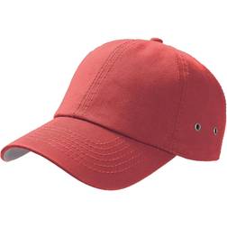 Atlantis Action 6 Panel Chino Baseball Cap - Red