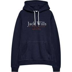 Jack Wills Batsford Graphic Logo Hoodie - Navy