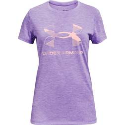 Under Armour Graphic Twist Big Logo Short Sleeve T-shirt Kids - Planet Purple/Nebula Purple