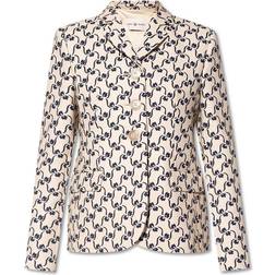 Tory Burch Twill Crepe Jacket - Navy Stencil Floral