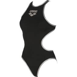 Arena One Biglogo Swimsuit - Black/Silver