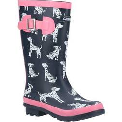 Cotswold Spot Wellington Boots - Navy