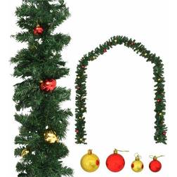 vidaXL Garlands Christmas with Balls Green 20m