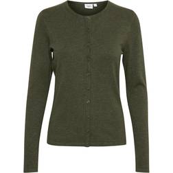 Saint Tropez Mila Knitted Cardigan - Army Green Melange