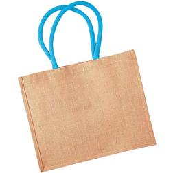 Westford Mill Classic Jute Shopper - Natural/Surf Blue