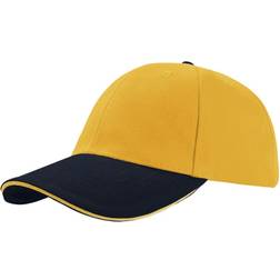 Atlantis Liberty Sandwich Heavy Brush 6 Panel Cap 2-pack - Yellow/Navy