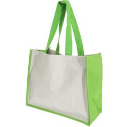 Westford Mill Printers Jute Cot Shopper Bag 21L 2-pack - Apple Green