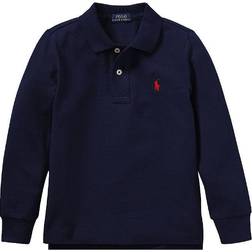 Polo Ralph Lauren Junior Boys Long Sleeve Pique Logo Polo Shirt - Navy