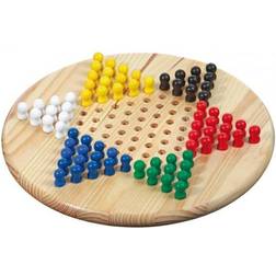 Philos 3113 Puzzle Games Halma, Round, Light Brown