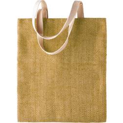 KiMood Patterned Jute Bag 2-pack - Natural/Military Green