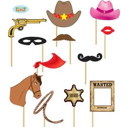 Fiestas Guirca GUI7206 Photo Props Set Cowboy 12 Pieces