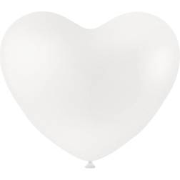 Creotime Balloons, hearts, white, 8 pc/ 1 pack