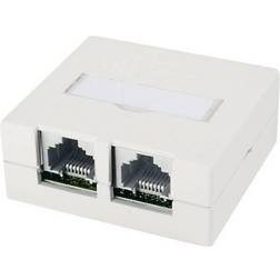 Telegärtner Telegaertner Network outlet Surface-mount CAT 6 Pure white