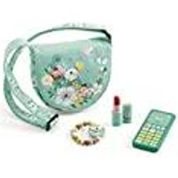 Djeco 36685 Imitación Bolso y accesorios de Lucy Plush Handbags and Backpacks, Multicoloured
