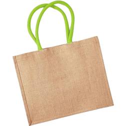 Westford Mill Classic Jute Shopper Bag 2-pack - Natural/Lime