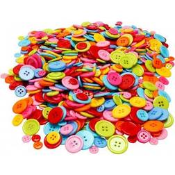 Creativ Company Button Mix, D: 10 15 20 22 mm, 500 g/ 1 pack