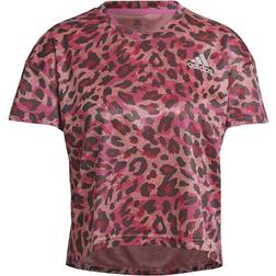 Adidas Fast Primeblue Graphic T-shirt Women - Hazy Rose/Multicolor