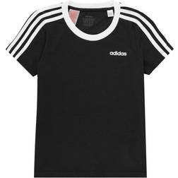 Adidas Girl's 3-Stripes T-shirt - Black/White