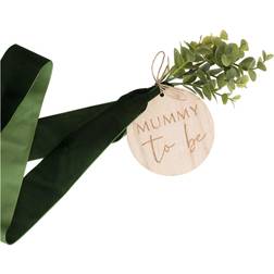 Ginger Ray Botanical Baby Shower Mummy to Be Sash with Foliage with Wooden Tag