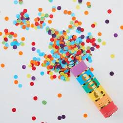 Ginger Ray Rainbow Cannon with Biodegradable Tissue Confetti Birthday Decoration