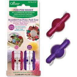 Clover Extra Small Pom-Pom Maker, 3127, Pink/Purple