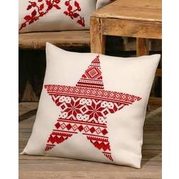 Permin Christmas Pattern Cushion, Multi, 40x40cm