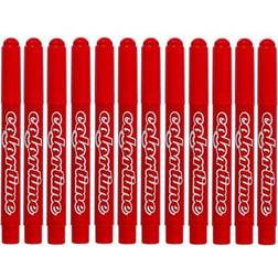 Colortime Marker, line 5 mm, red, 12 pc/ 1 pack