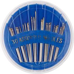 Creotime Sewing Needles, no. 3-7, L: 35-45 mm, 30 pc/ 1 pack