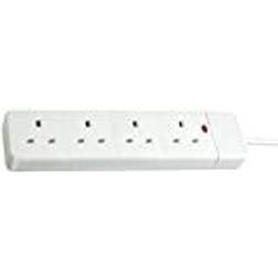 Brennenstuhl 1150623454 4 Way Extension Socket with Neon Indicator White 5m