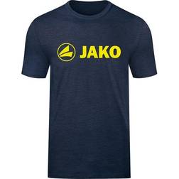 JAKO Promo T-shirt Unisex - Seablue Melange/Neon Yellow