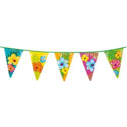 Boland Tropical Hawaiian Plastic Bunting 6m Long BBQ Summer Garden Party Decoration