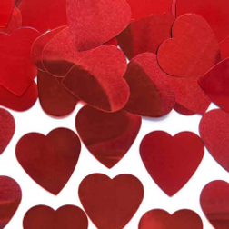 PartyDeco Red Confetti Hearts/Wedding/Confetti/Table Decoration – Home Decor – Romantic Decoration