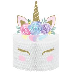 Vegaoo Creative Party PC344425 Unicorn Baby Honeycomb Centerpiece-1 Pc