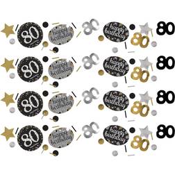 Amscan Gold Celebration 80th Confetti 34g