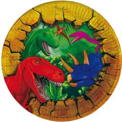 Folat 6 Paper Plates Dinosaur Dino Plates Children's Birthday Party Children