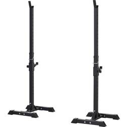 Homcom Power Rack Holder Weights Bar Barbell Squat Stands Spotter Gym Workout