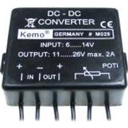 Kemo Voltage transformer Component Input voltage (range) 6 14 V DC Output voltage (range) 11 26 V DC 2 A