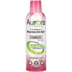 Aurora Mega-Liposomal Vitamin D3/K2+ Organic Fruit 480ml